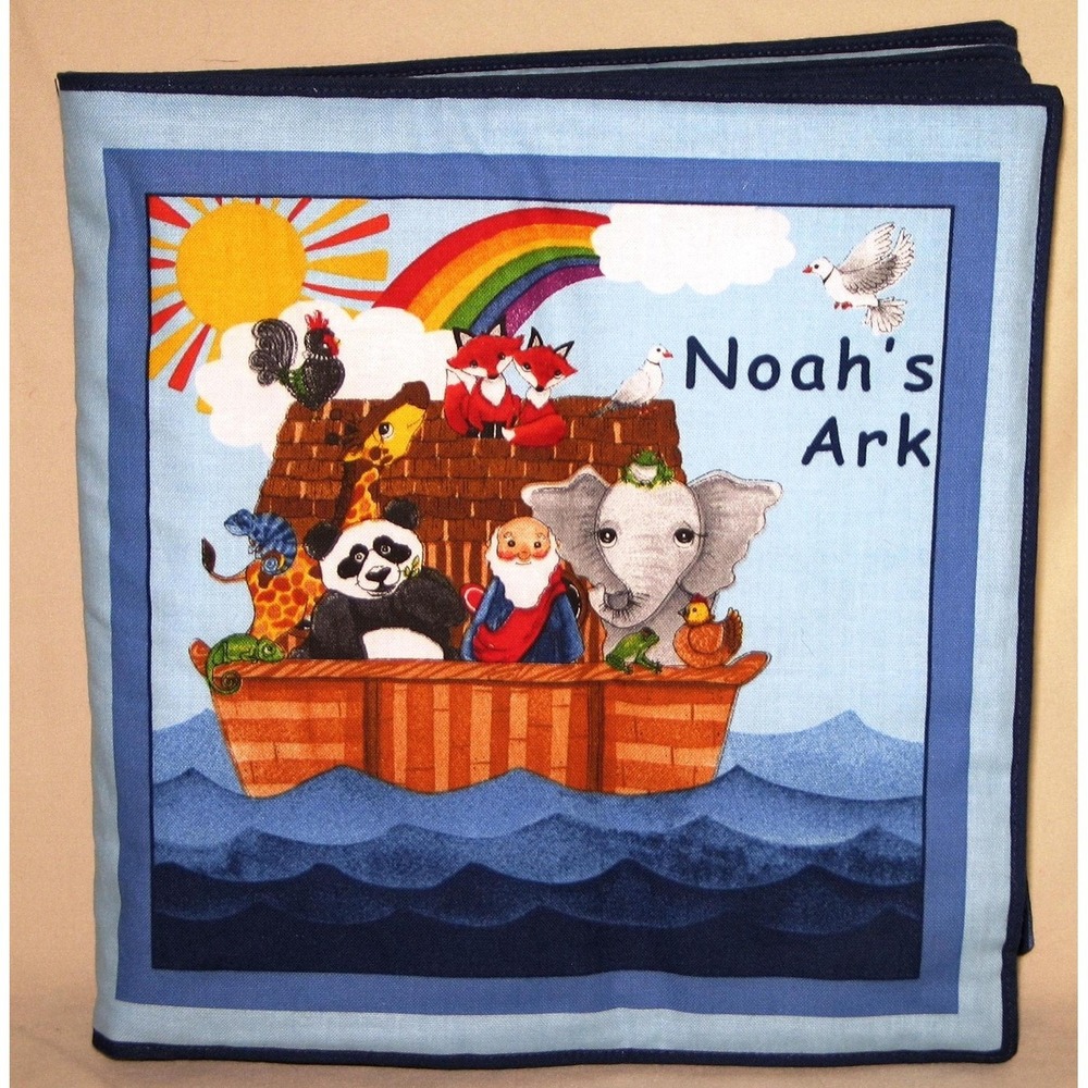 Noah's Ark Fabric / Cloth Plush Book, perfect for any Noah's Ark themed nursery